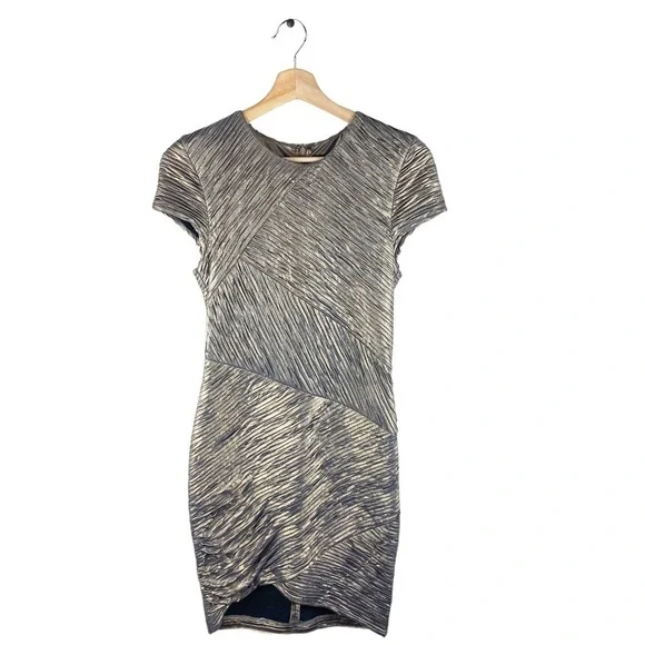 Torn By Ronny Kobo Gold Metallic Pleated Mini Dress - threedaughtersproperties.com Torn By Ronny Kobo Gold Metallic Pleated Mini Dress - threedaughtersproperties.com